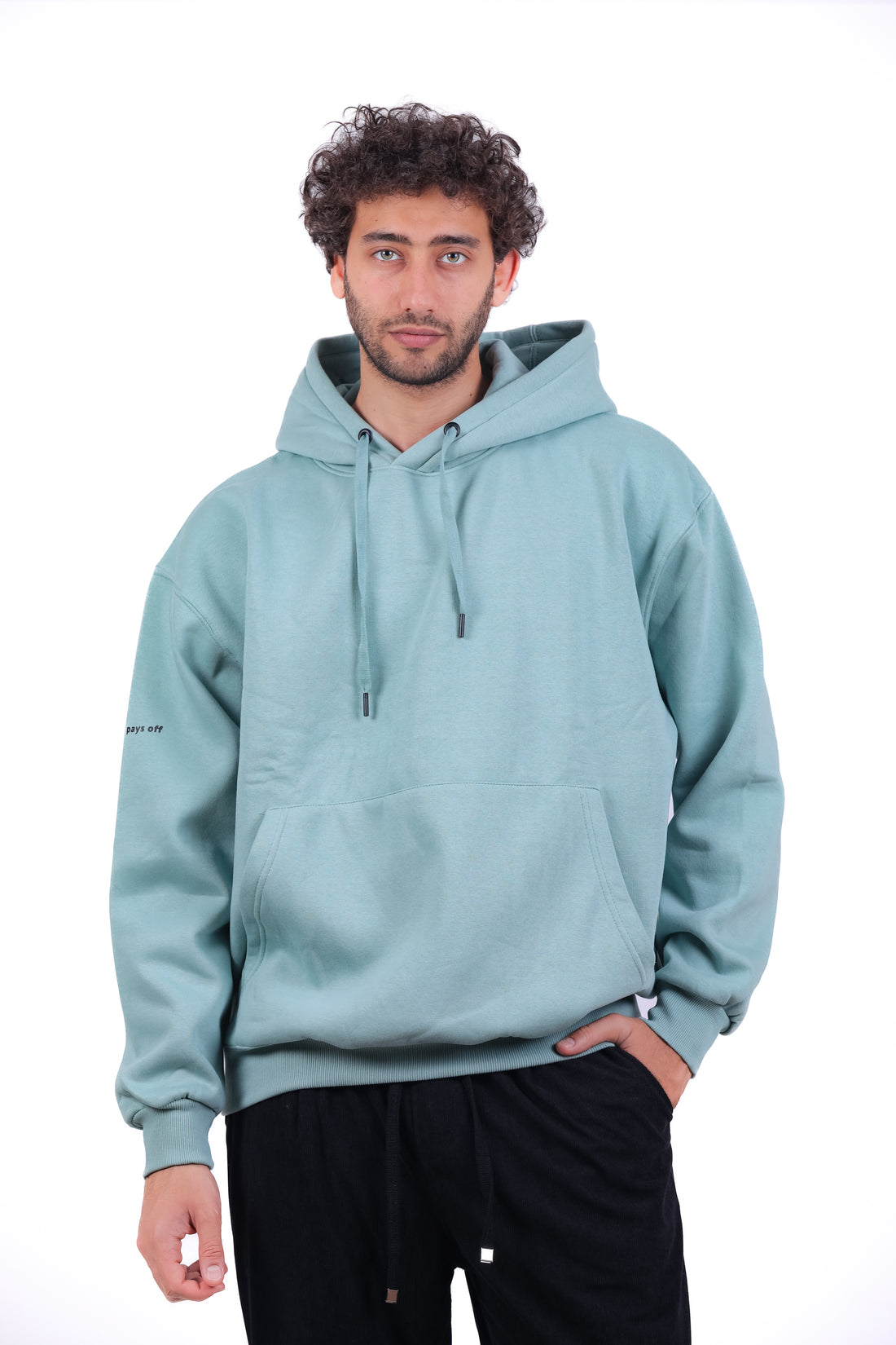 Over Size Milton Hoodie Sweatshirt Printed Hard Work