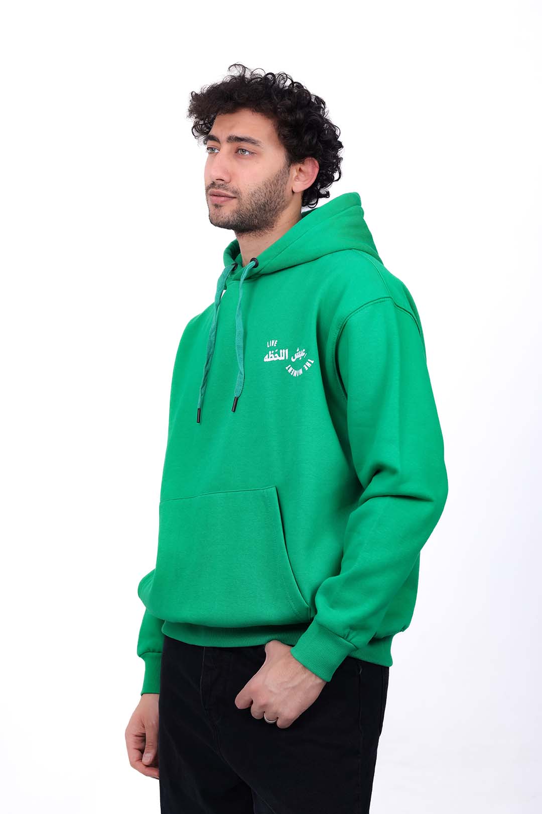 Over Size Milton Hoodie Sweatshirt Printed Live Moment