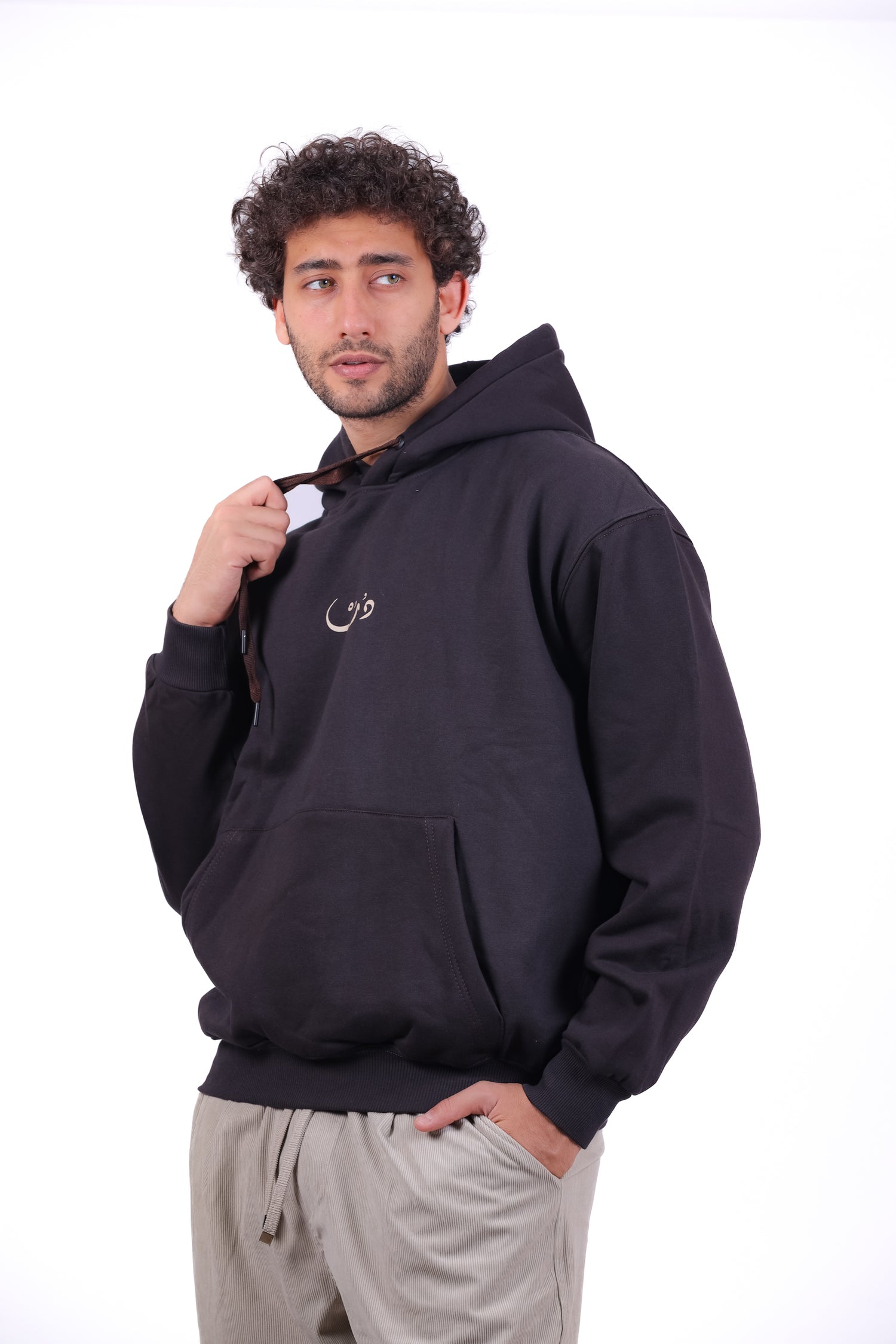 Over Size Milton Hoodie Sweatshirt Printed Paths