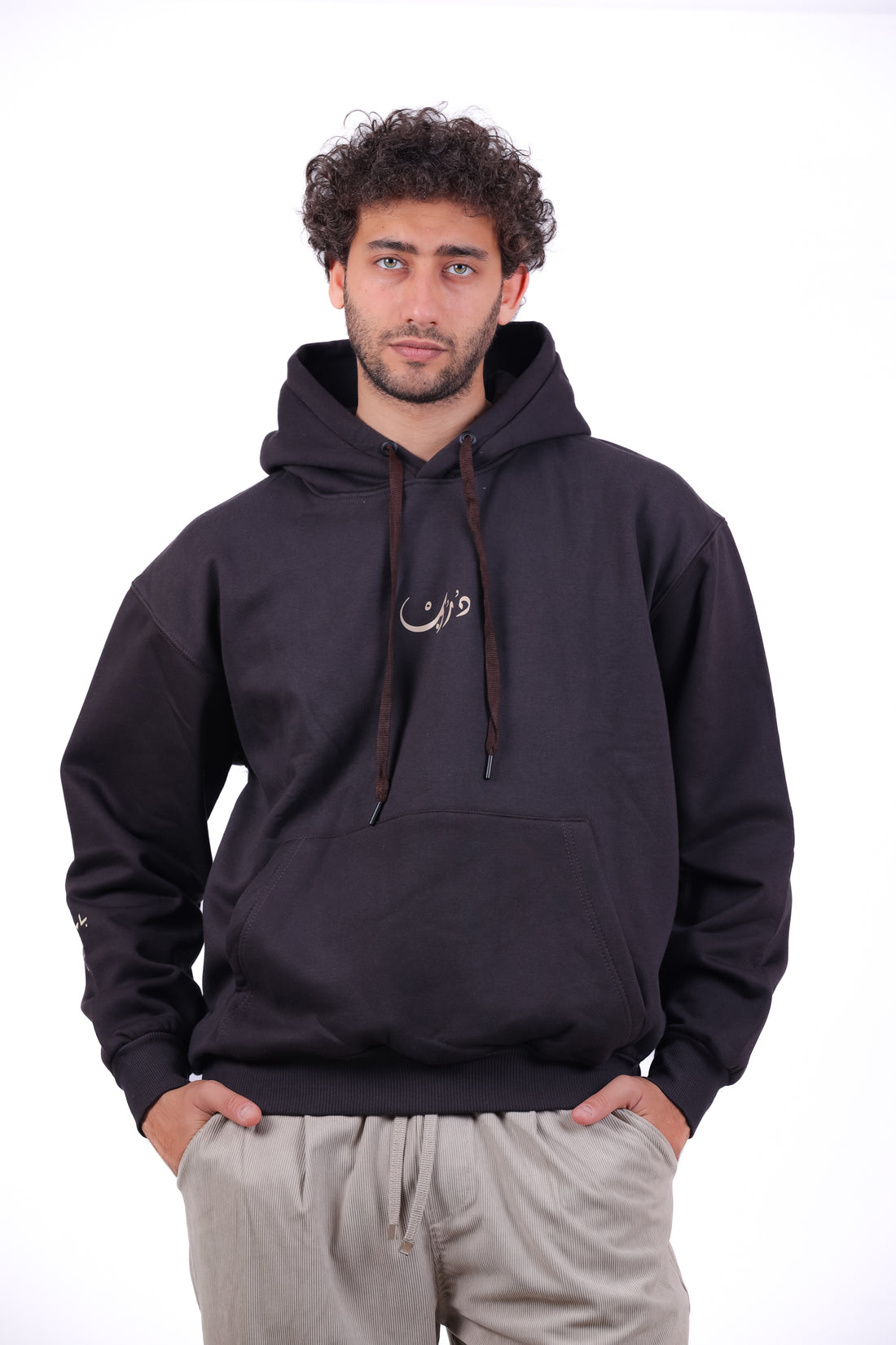 Over Size Milton Hoodie Sweatshirt Printed Paths