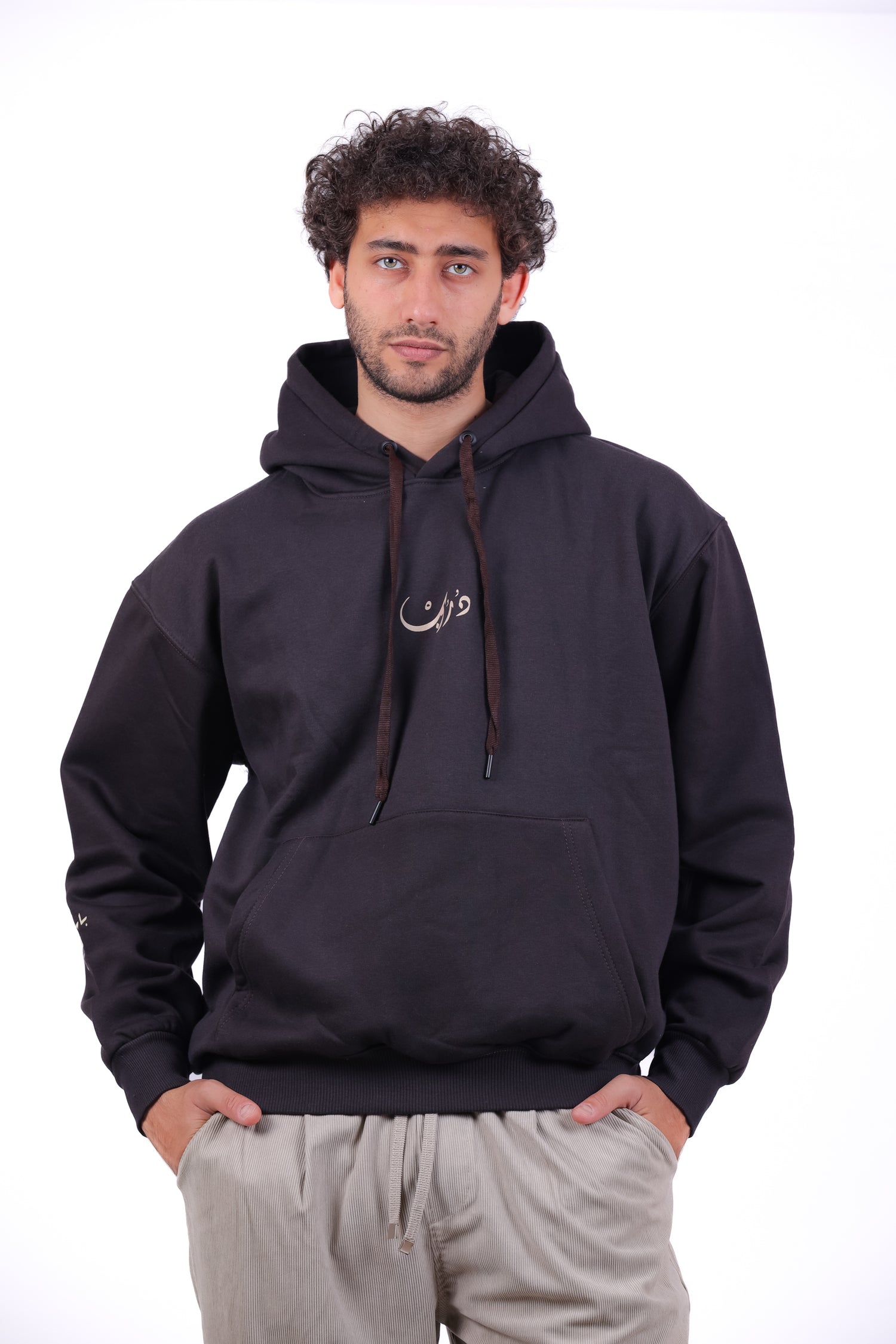 Over Size Milton Hoodie Sweatshirt Printed Paths