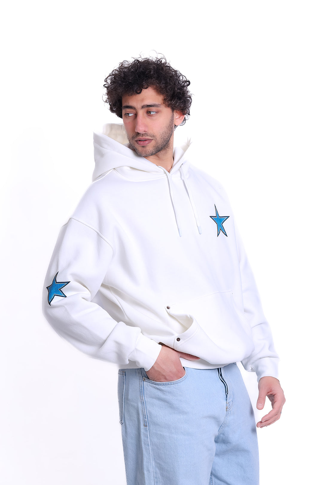 Over Size Milton Hoodie Sweatshirt Printed Sutra Stars