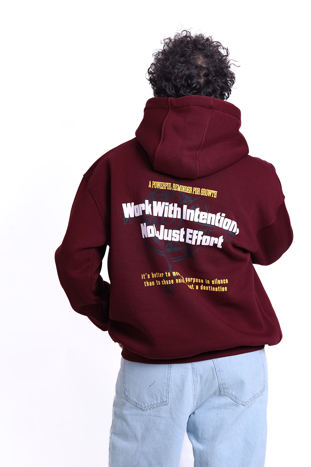 Over Size Milton Hoodie Sweatshirt Printed With Intintion