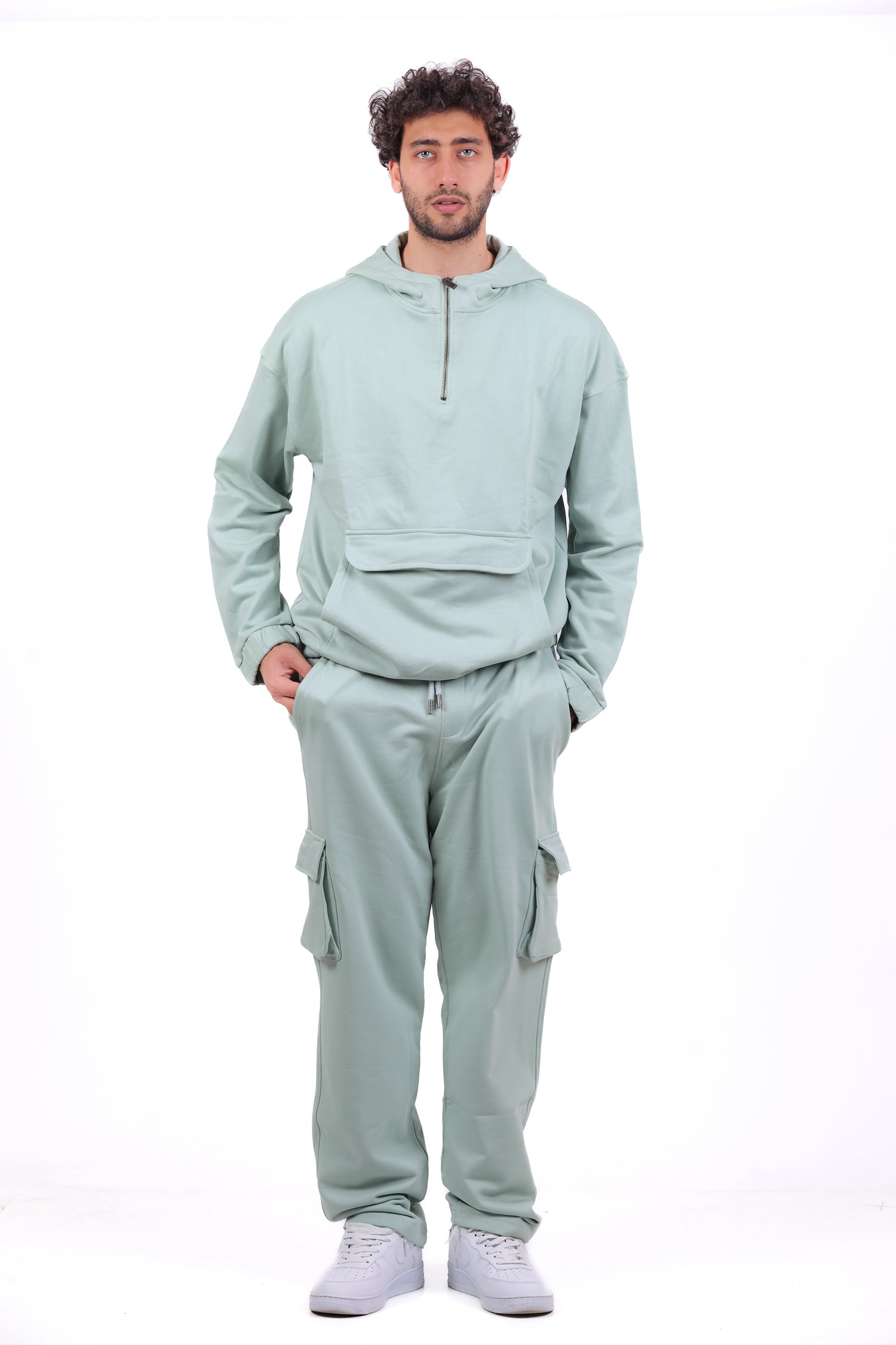Over Size TR Half Zipped Kanga_Set