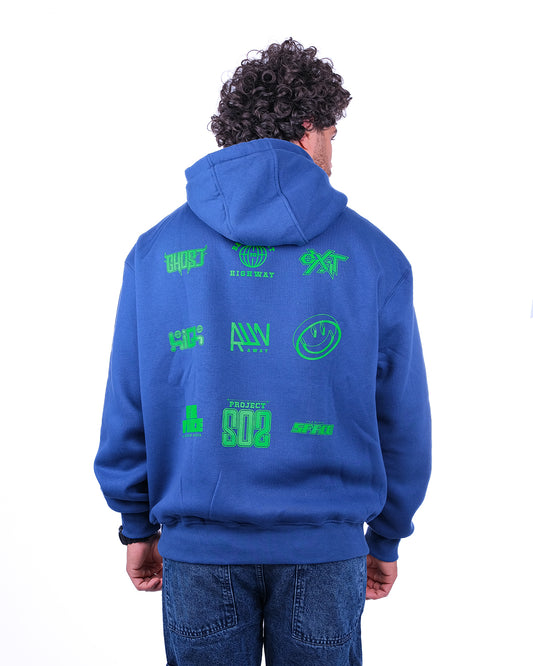 Over Size Milton Hoodie Sweatshirt Printed AWAY