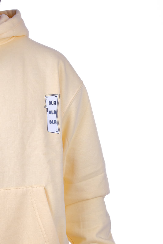 Over Size Milton Hoodie Sweatshirt Printed BLA BLA