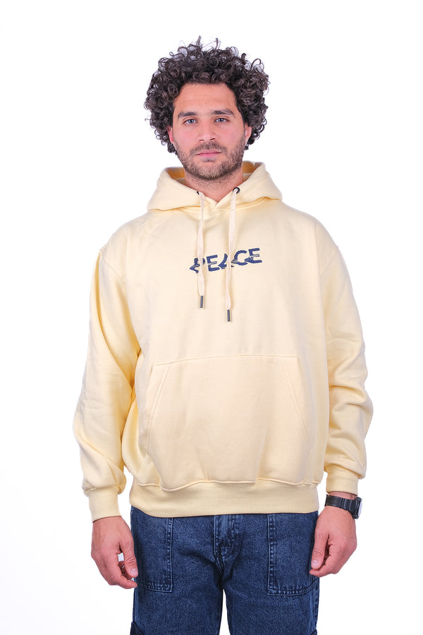 Over Size Milton Hoodie Sweatshirt Printed Peace