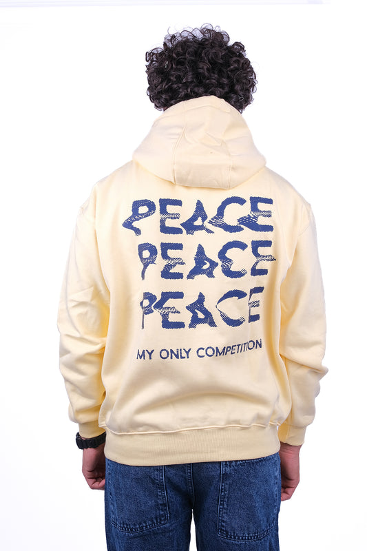 Over Size Milton Hoodie Sweatshirt Printed Peace
