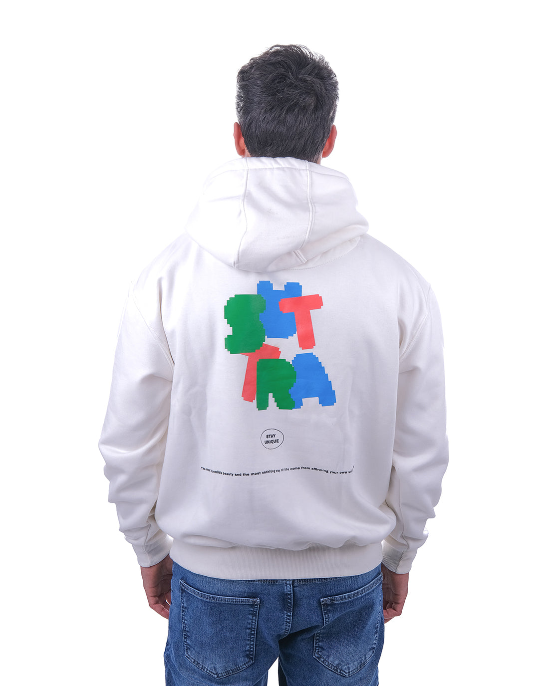Over Size Milton Hoodie Sweatshirt Printed Stay Unique Pocket