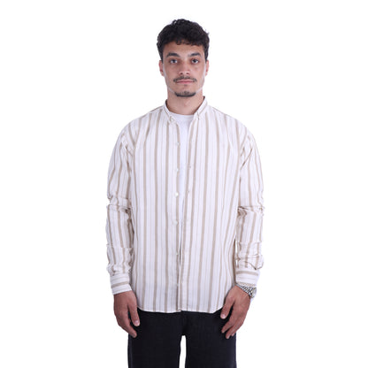 Off White Poplin Striped Line