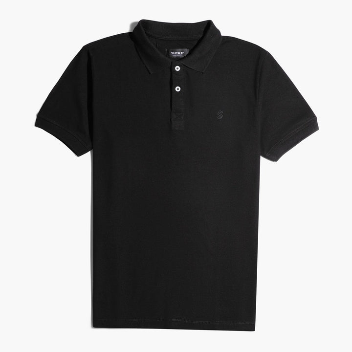 Slim Fit Polo Basic Black