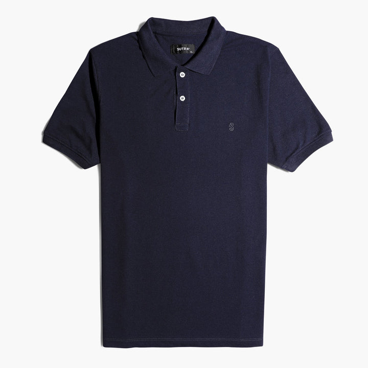 Slim Fit Polo Basic Dark Blue