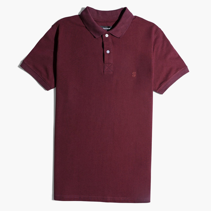 Slim Fit Polo Basic Eggplant