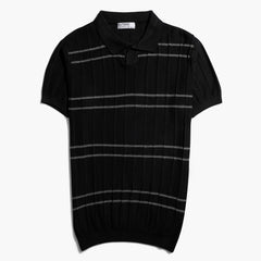 Patterned Polo Knitwear Multi Lines