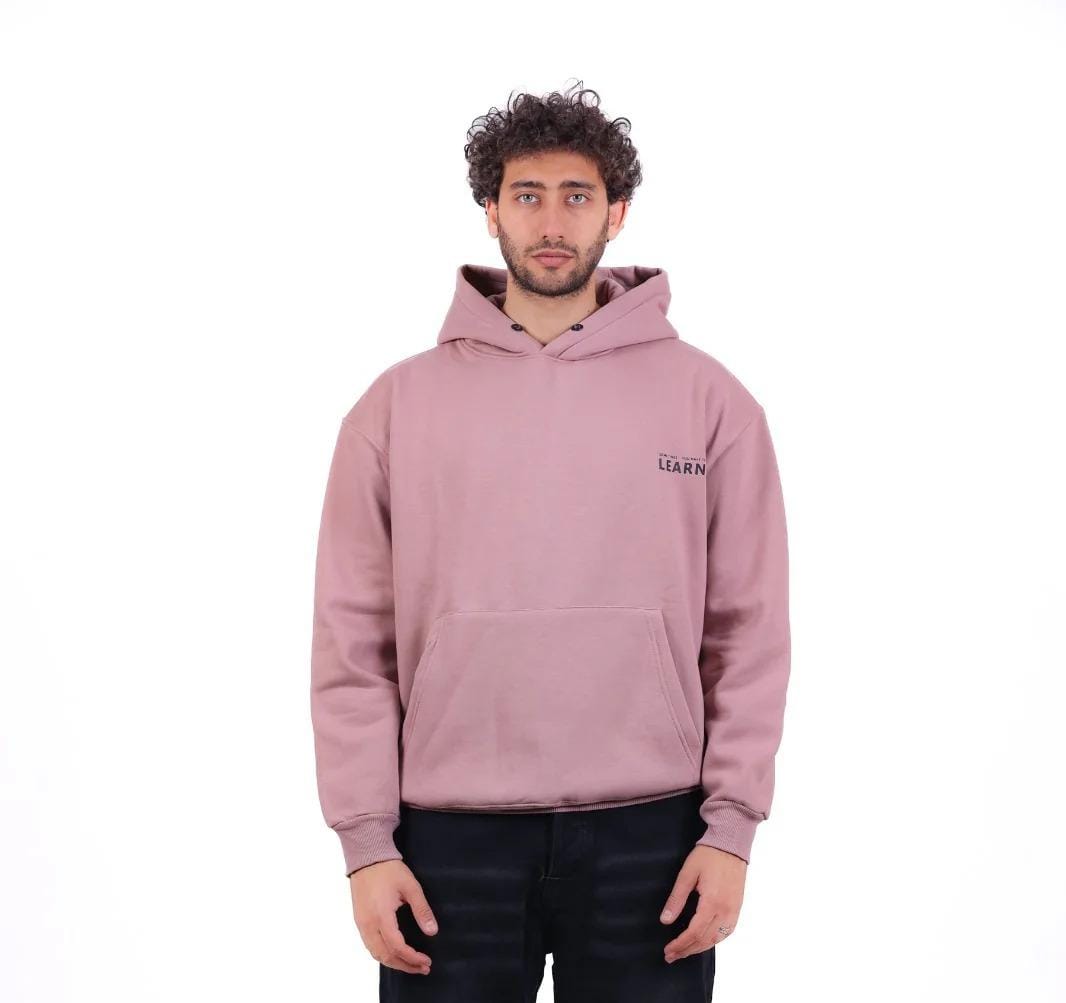 Over Size Milton Hoodie Sweatshirt Printed Learn