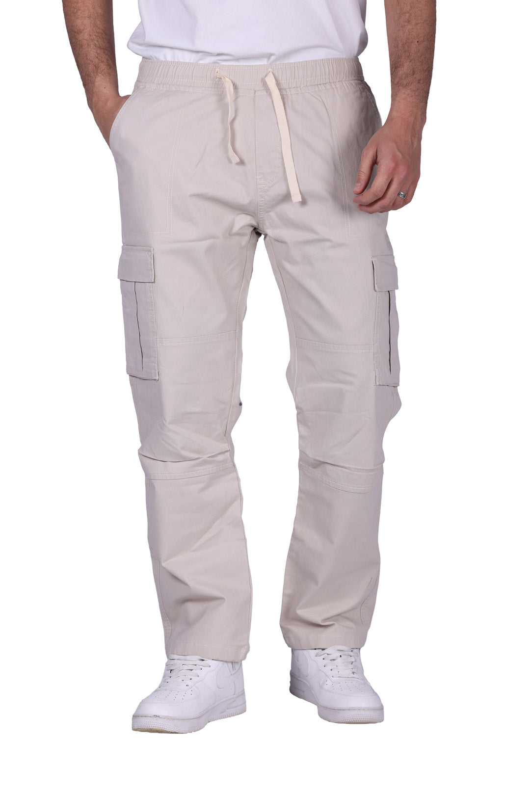 Classic Cream Cargo Straight Fit
