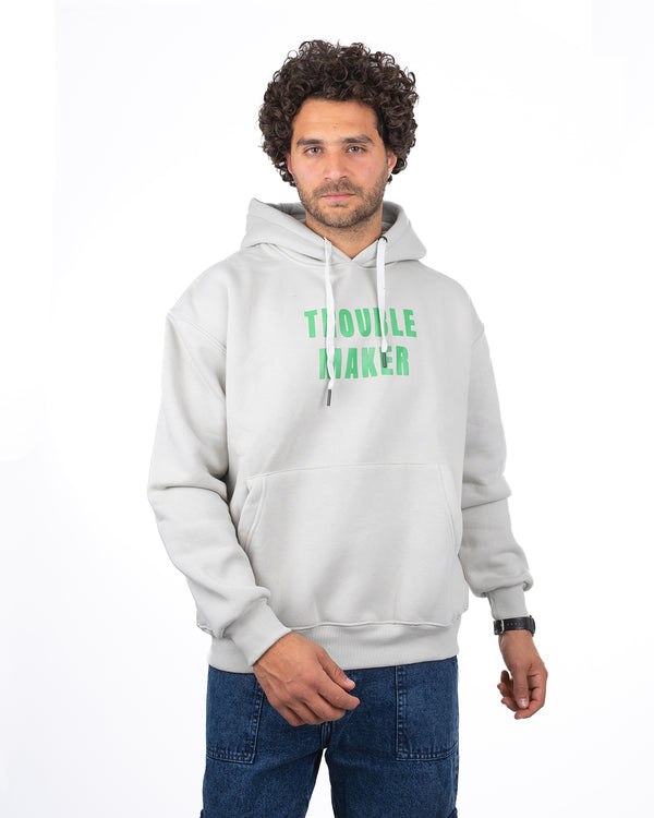 Over Size Milton Hoodie Sweatshirt Printed Trouble Maker