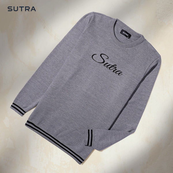 Knitwear Pullover Printed SUTRA-Gray