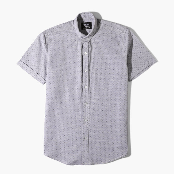 Short Sleeves Triangle Shirt Gray