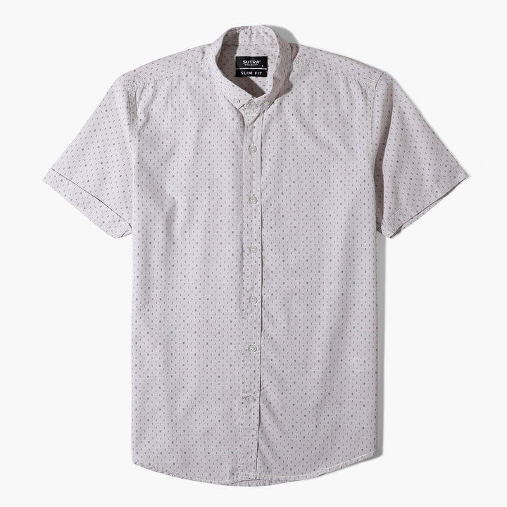 Short Sleeves Triangle Shirt Beige