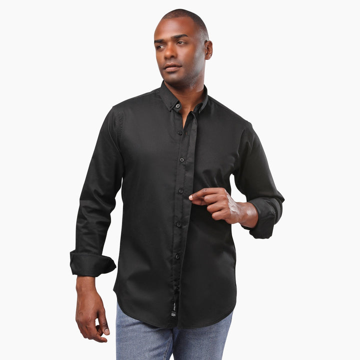 Basic Poplin Shirt Black
