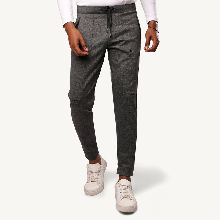 Waterproof Sweatpants Zipper Pockets -Dark Gray