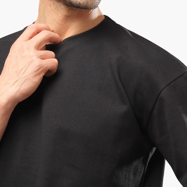 Over-Size-Heavy-Round-T-Shirt-Black