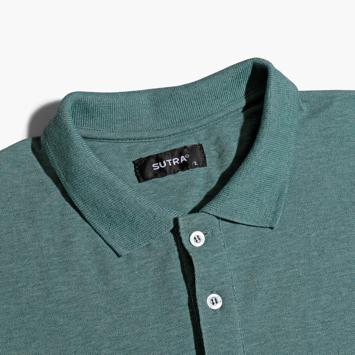 Slim Fit Polo Basic Injection Green
