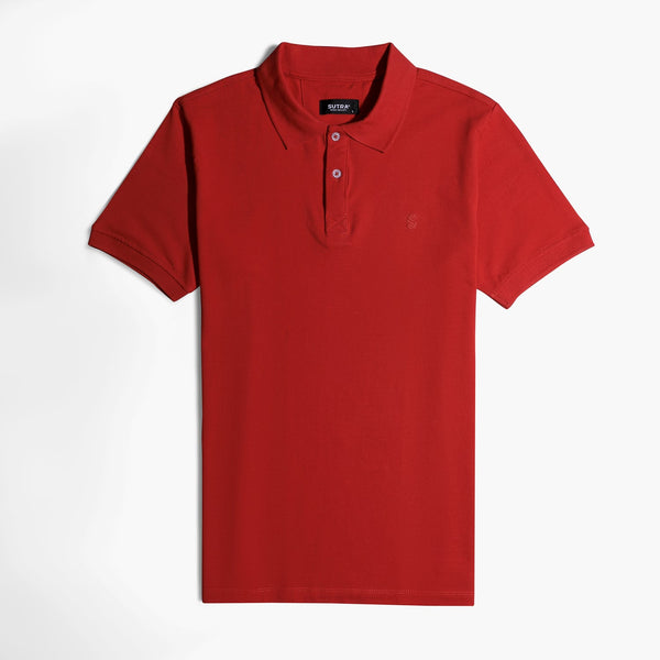 Slim Fit Polo Basic Red
